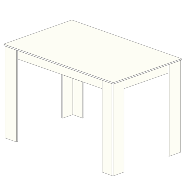 стол обеденный белый